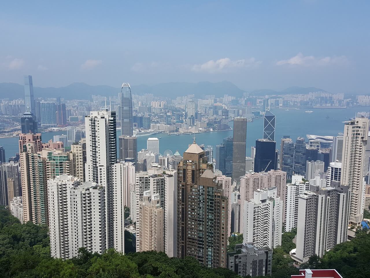 Hongkong, Miasto, wysokie wieżowce