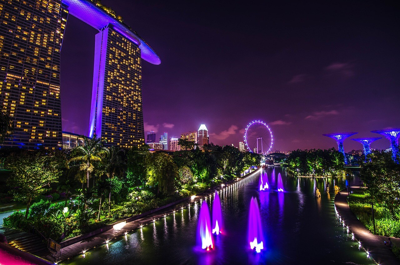 Marina bay w singapurze, Marina bay sands, Singapur